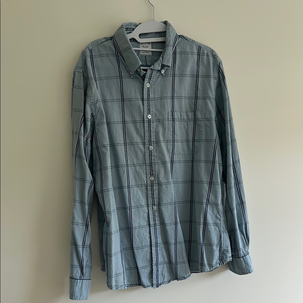 Men's Blue Plaid Shirt Regent Fit